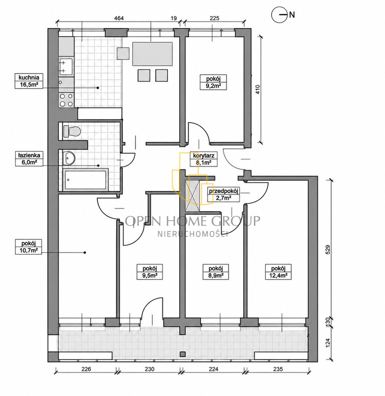 5 pokoi | 82,9 m² | 9 piętro | Ostatni Grosz — zdjęcie 10