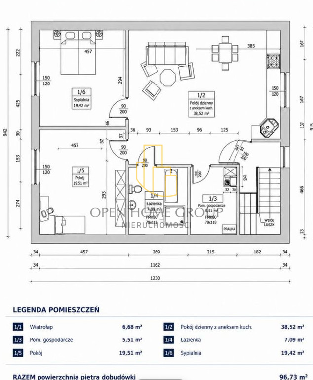 KOSTRZYCA | 338,57 m² | 2 NIEZALEŻNE CZĘŚCI MIESZK — zdjęcie 21