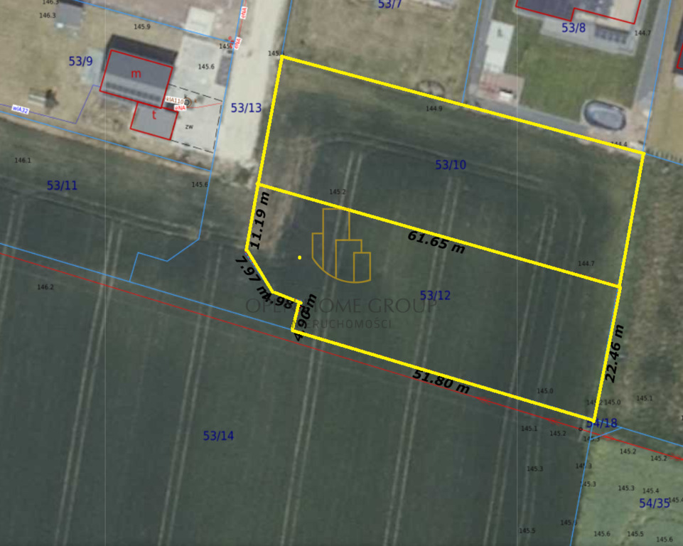Tyniec Mały, działka budowlana 1231 m2, media — zdjęcie 4