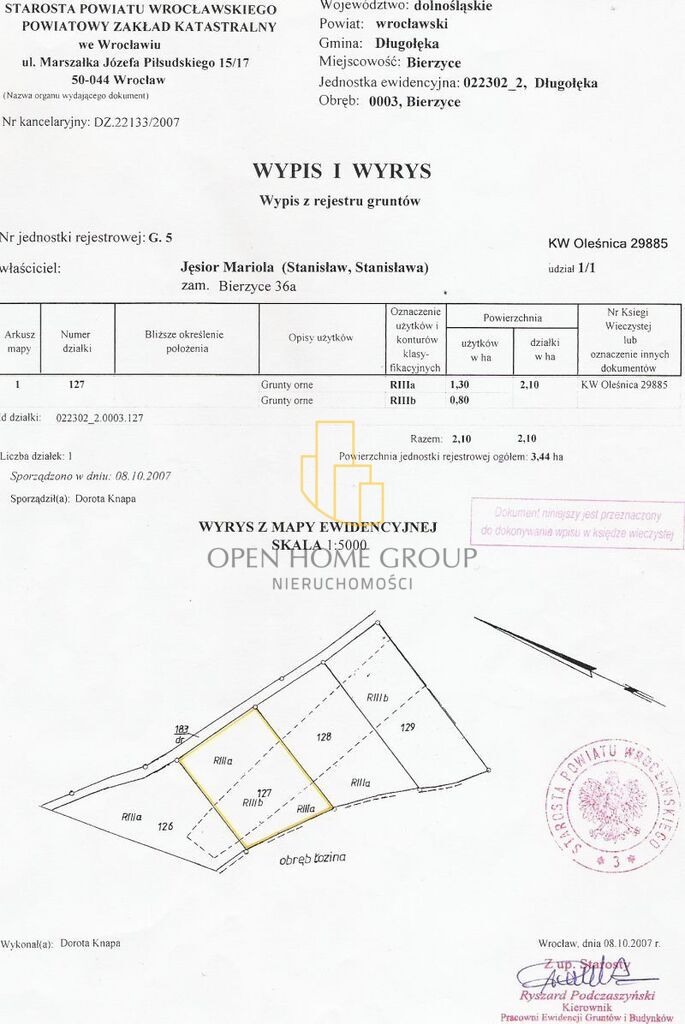 Bierzyce | 2,10 ha | teren U/P1 | inwestycyjna — zdjęcie 4