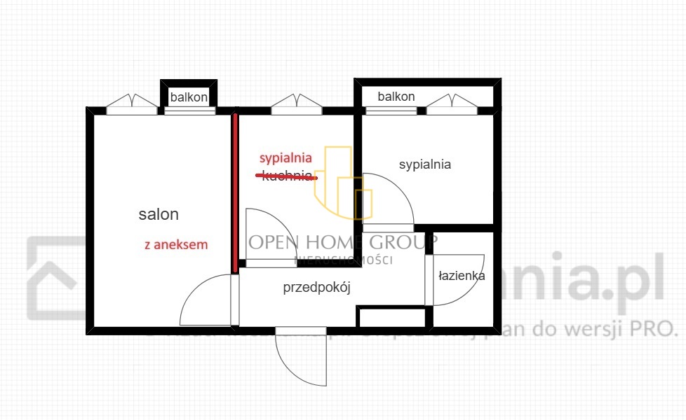 Słoneczne 2 pokoje z możliwością na 3M/2 balkony! — zdjęcie 14