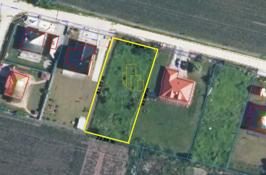 Żerniki Wrocławskie, działka budowlana 1245 m2, media — zdjęcie 4