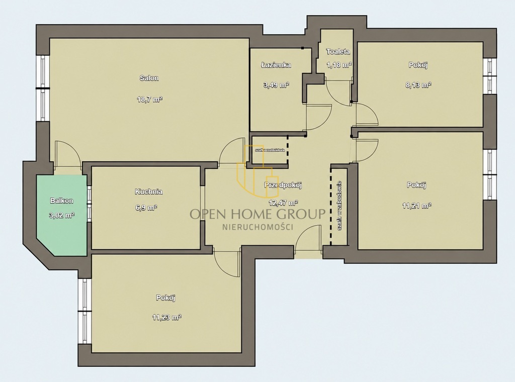 4-pokojowe mieszkanie 73 m² na sprzedaż – Wrocław — zdjęcie 2