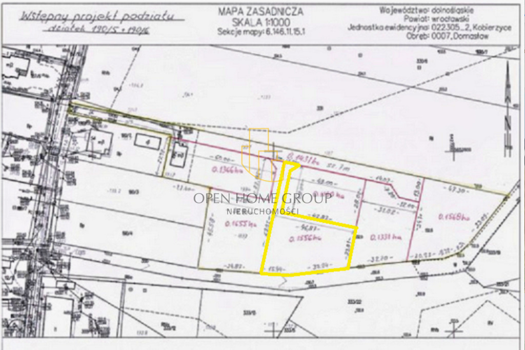 Domasław, Bielany, działka budowlana 1550 m2 — zdjęcie 7